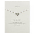 Contentment Heart Necklace – Grey Silk