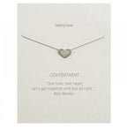 Contentment Heart Necklace – Grey Silk