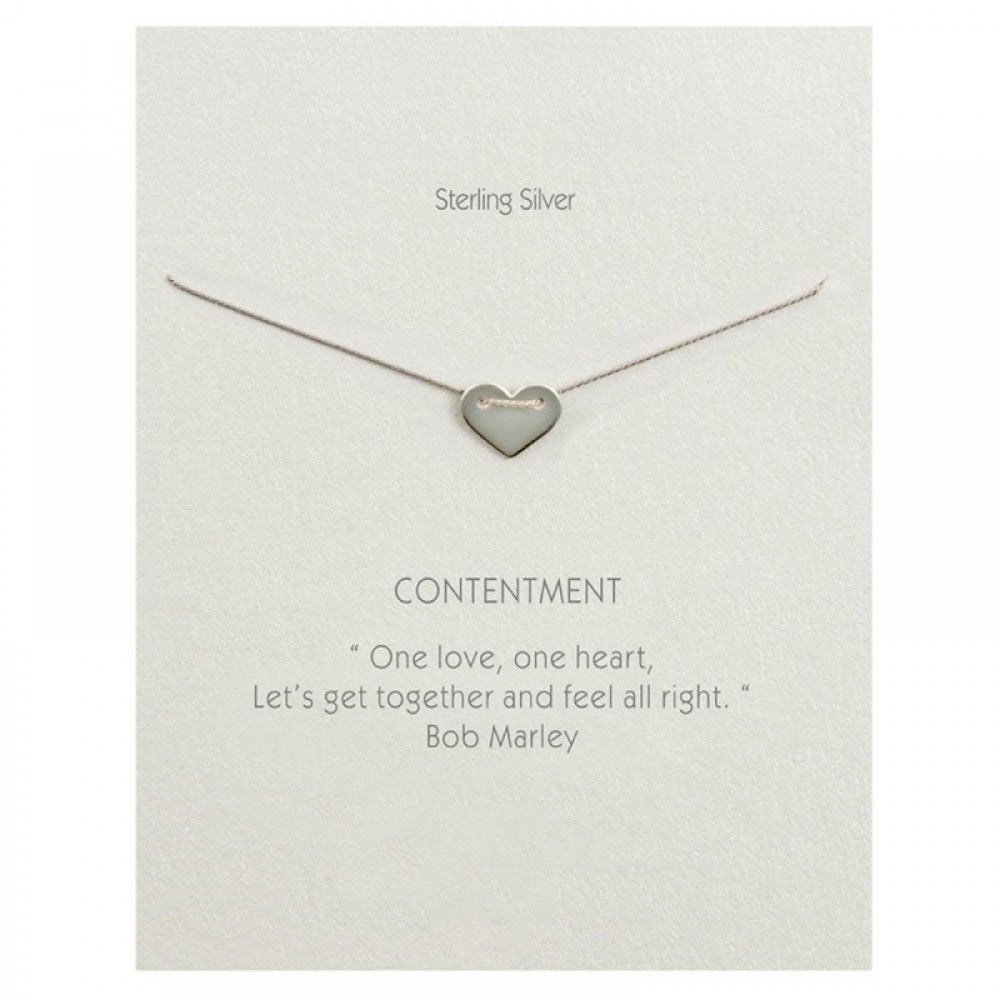Contentment Heart Necklace – Grey Silk