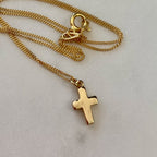 Dainty Cross Necklace – Gold Dipped