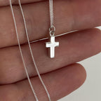 Dainty Cross Necklace – Sterling Silver