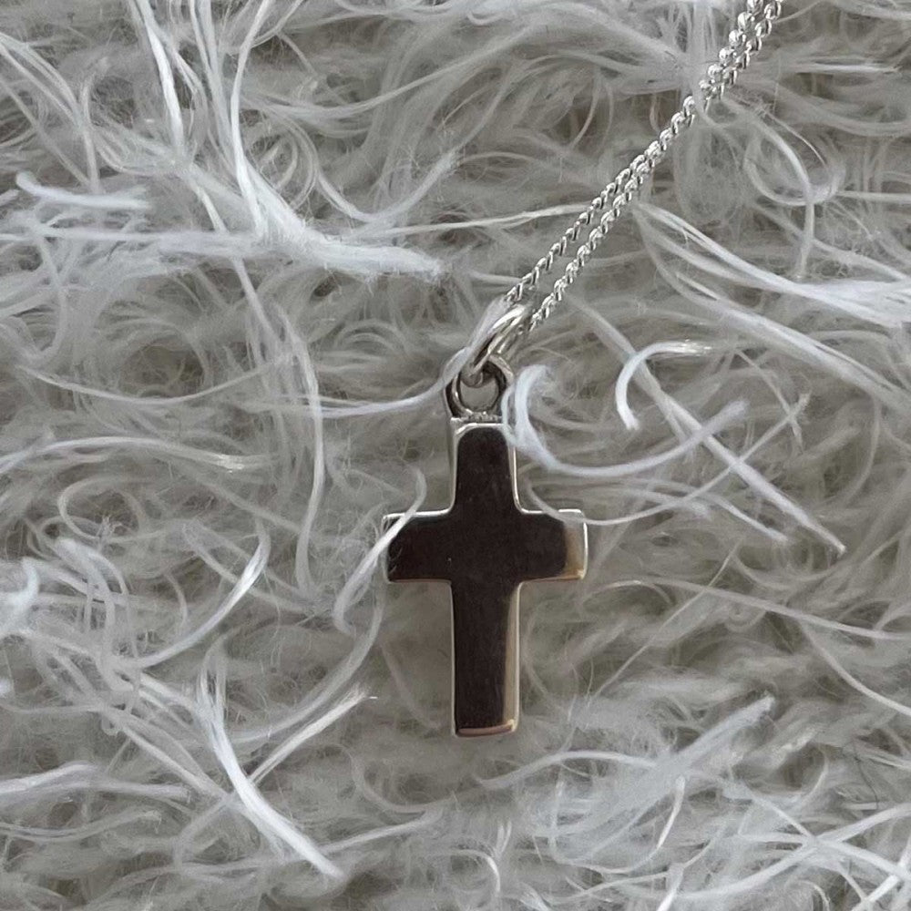 Dainty Cross Necklace – Sterling Silver – view 2