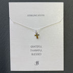Detailed Cross Necklace – Sterling Silver – view 4