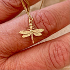 Dragonfly Necklace – Gold Dipped – view 2