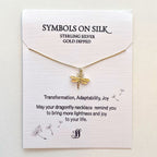 Dragonfly Necklace – Gold Dipped – view 4