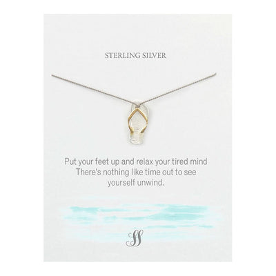 Flip Flop Necklace – Grey Silk