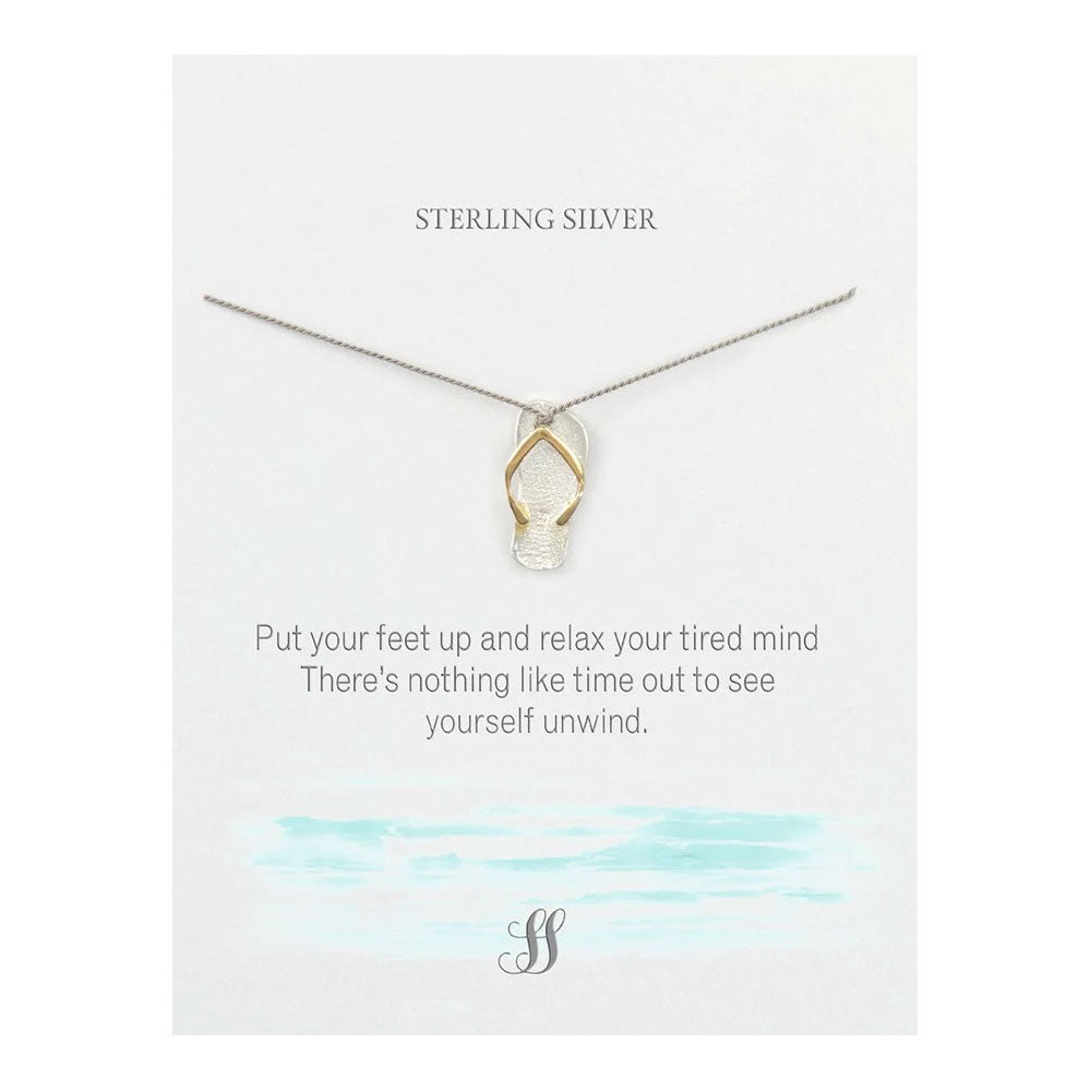 Flip Flop Necklace – Grey Silk