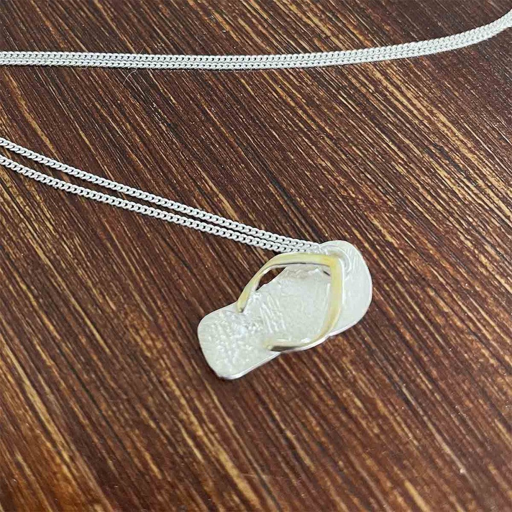 Flip Flop Necklace – Sterling Silver – view 2
