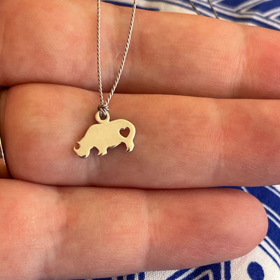 Rhino Necklace – Grey Silk