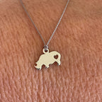 Rhino Necklace – Grey Silk – view 2
