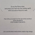 Rhino Necklace – Grey Silk – view 3