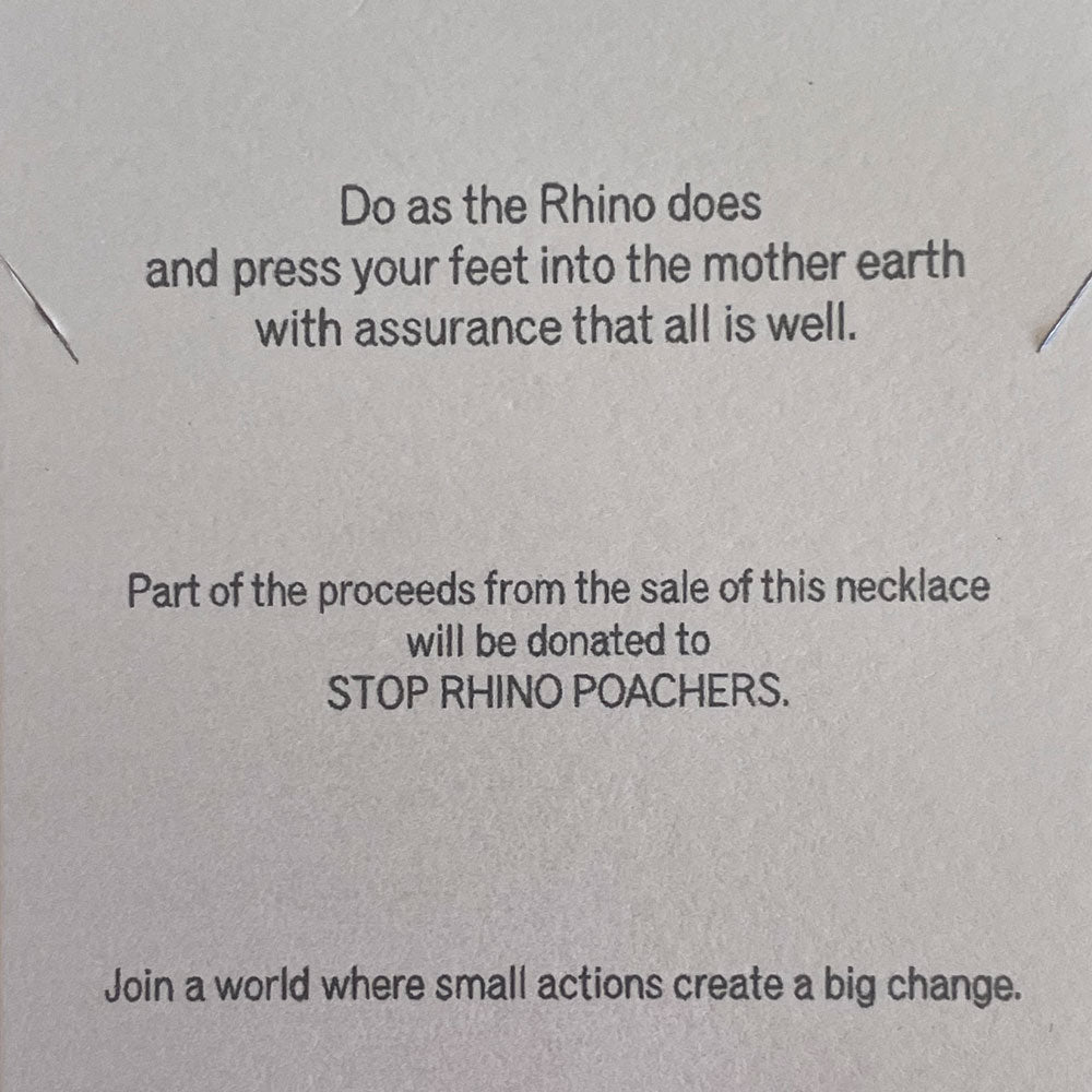 Rhino Necklace – Grey Silk – view 3