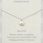 Sea Urchin Necklace – Grey Silk – view 2