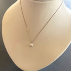 Sea Urchin Necklace – Grey Silk – view 3