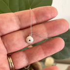 Sea Urchin Necklace – Grey Silk – view 4