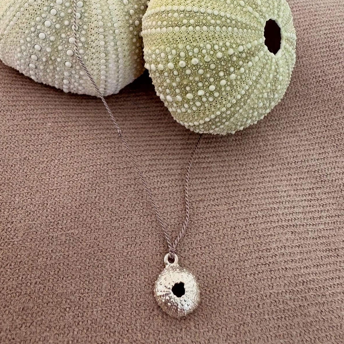 Sea Urchin Necklace – Grey Silk