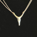Springbok Necklace – Grey Silk – view 3