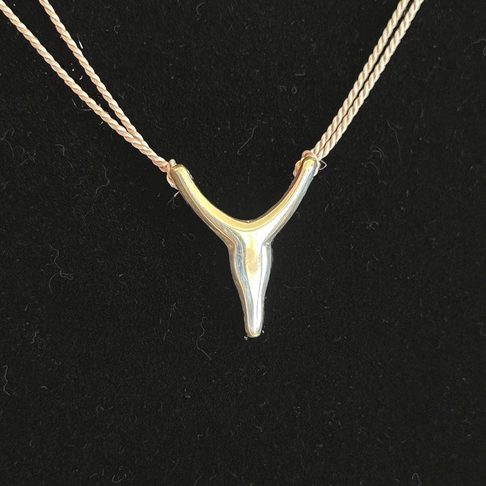 Springbok Necklace – Grey Silk – view 3