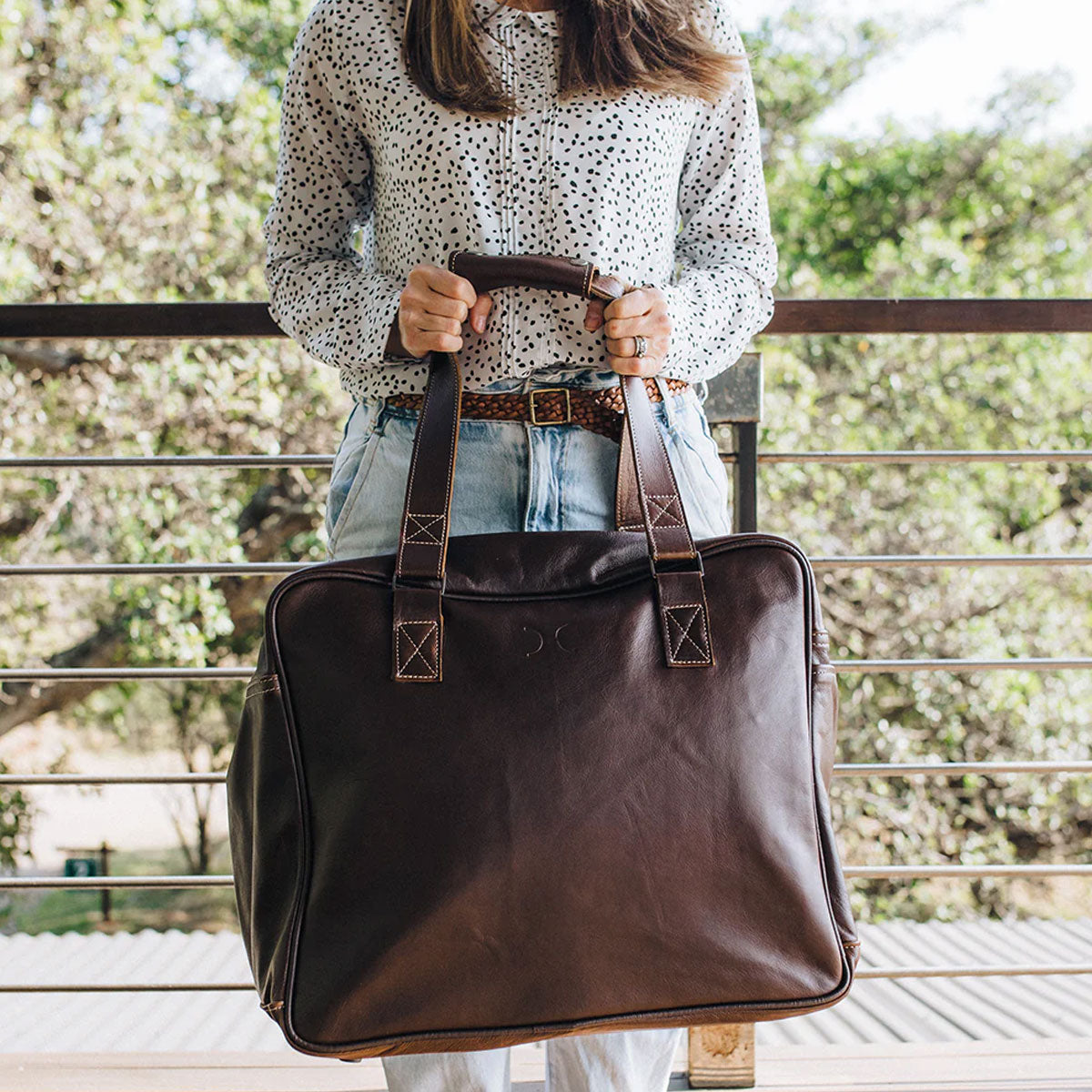 Large Weekender Bag – Leather