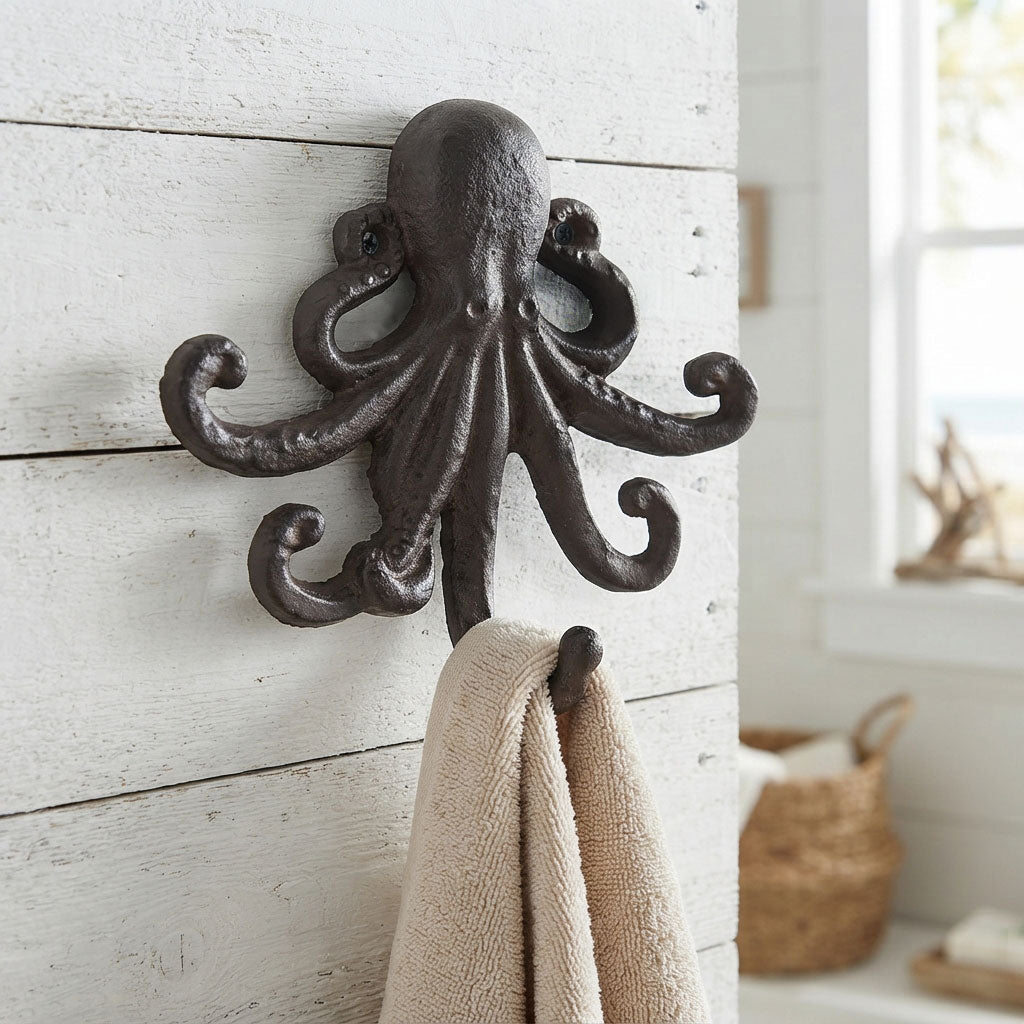 Wrought Iron Hook – Octopus