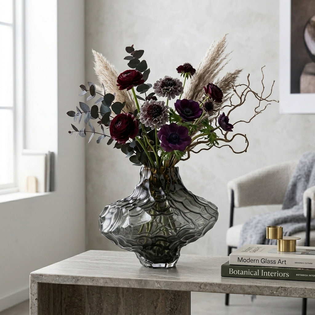 Abstract Vase | Dappled Charcoal