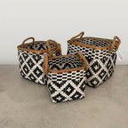 Bamboo Basket – Black & White