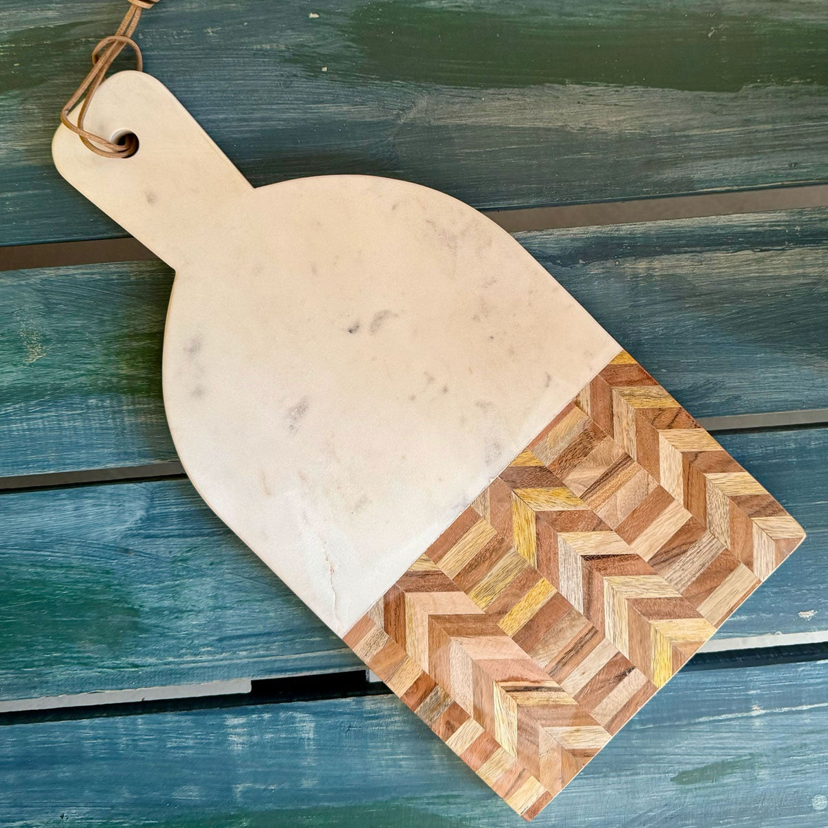 Board – Marble & Wood Inlay – view 2