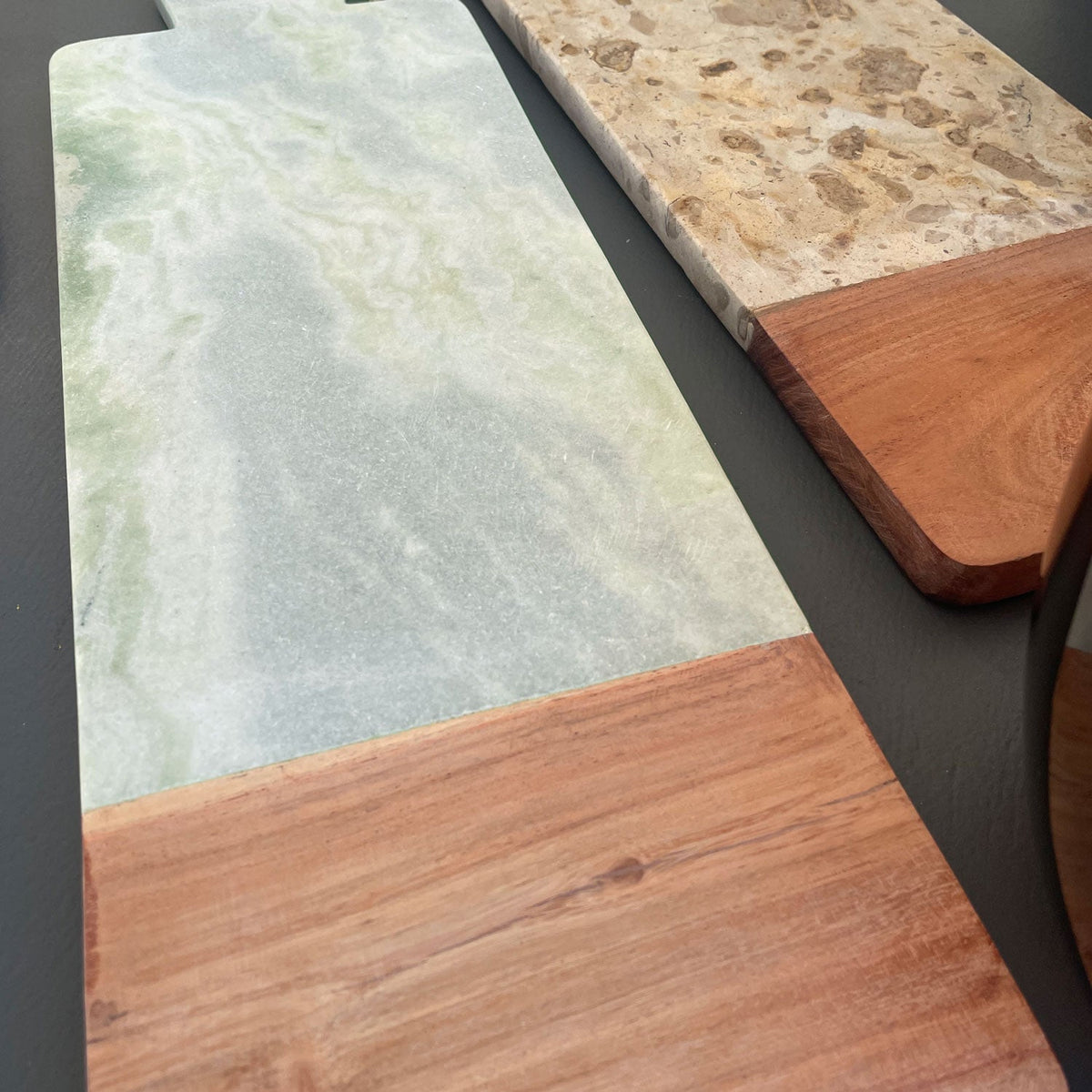 Wood & Green Marble Board – view 2