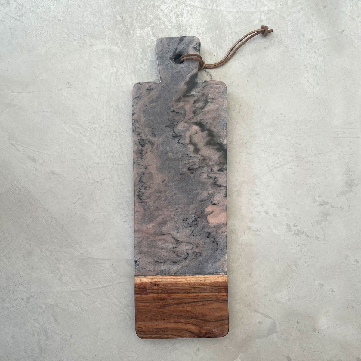 Wood & Dark Grey/Pink Marble Board