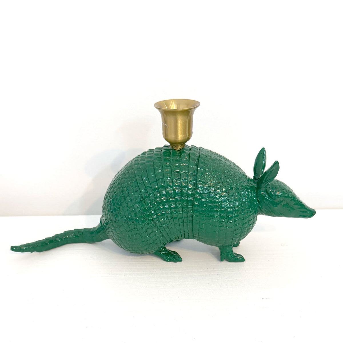 Armadillo Candle Holder – Forest Green – view 6