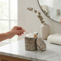 Leopard Marble Cannister with Lid