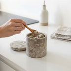 Leopard Marble Cannister with Lid – view 2