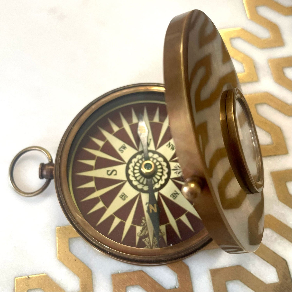 Magnetic Compass – Brass – view 4