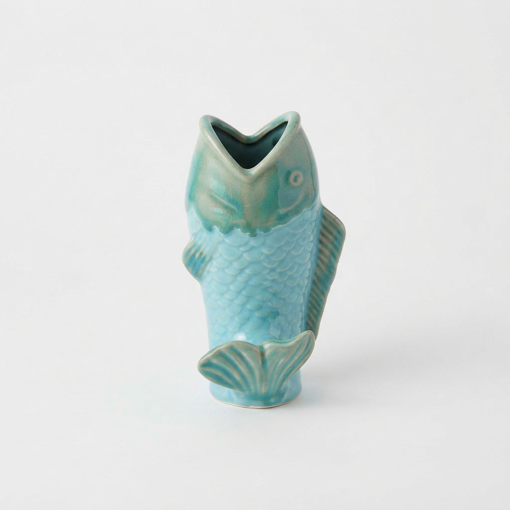 Fin-Tastic Fish Vase – Turquoise – view 4