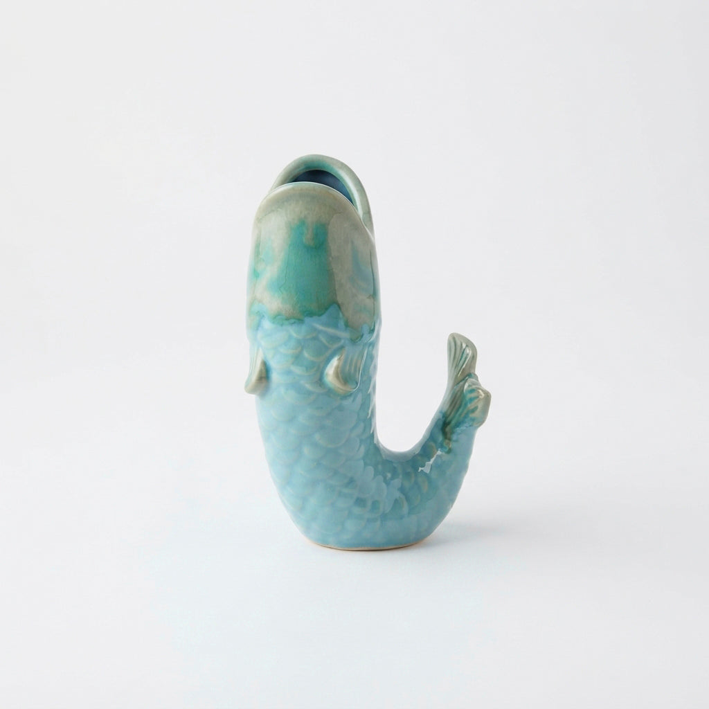 Fin-Tastic Fish Vase – Turquoise – view 3