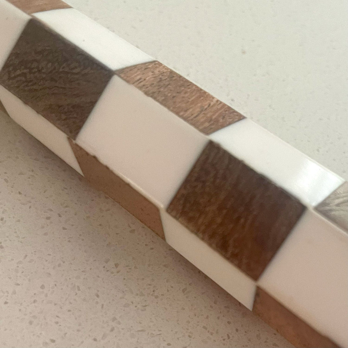Magnifying Glass – Checked Wood & Bone – view 3