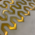 Round Marble Board – Brass Inlay – view 7