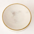Round Marble Soap Dish – Brass Edge