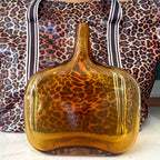 Glass Bottle Vase – Golden Reflections – view 3