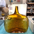 Glass Bottle Vase – Golden Reflections