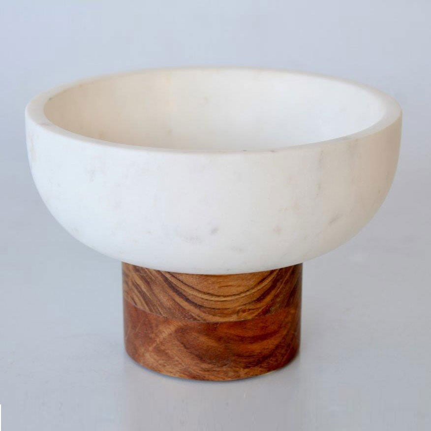Marble Bowl – Wooden Base