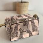 Mongoose Toiletry Bag in Leopard Charcoal-Natural