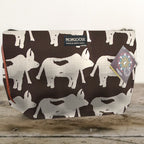 Mongoose Makeup Bag in Nguni Cream-Charcoal