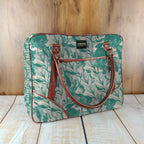 Mongoose Large Day Bag in Fynbos Teal-Natural