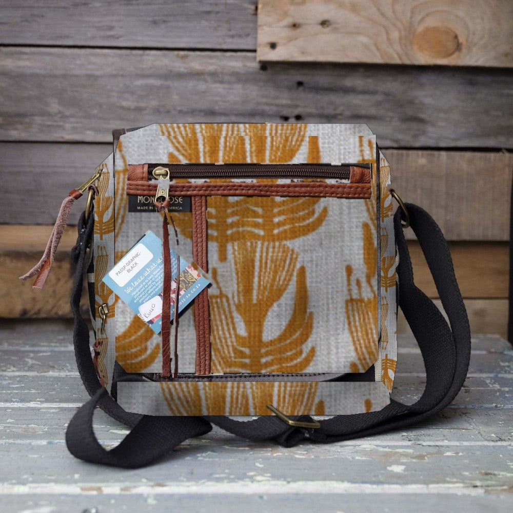 Mongoose Passport Cross Body Bag in Pincushion Lemon-Natural