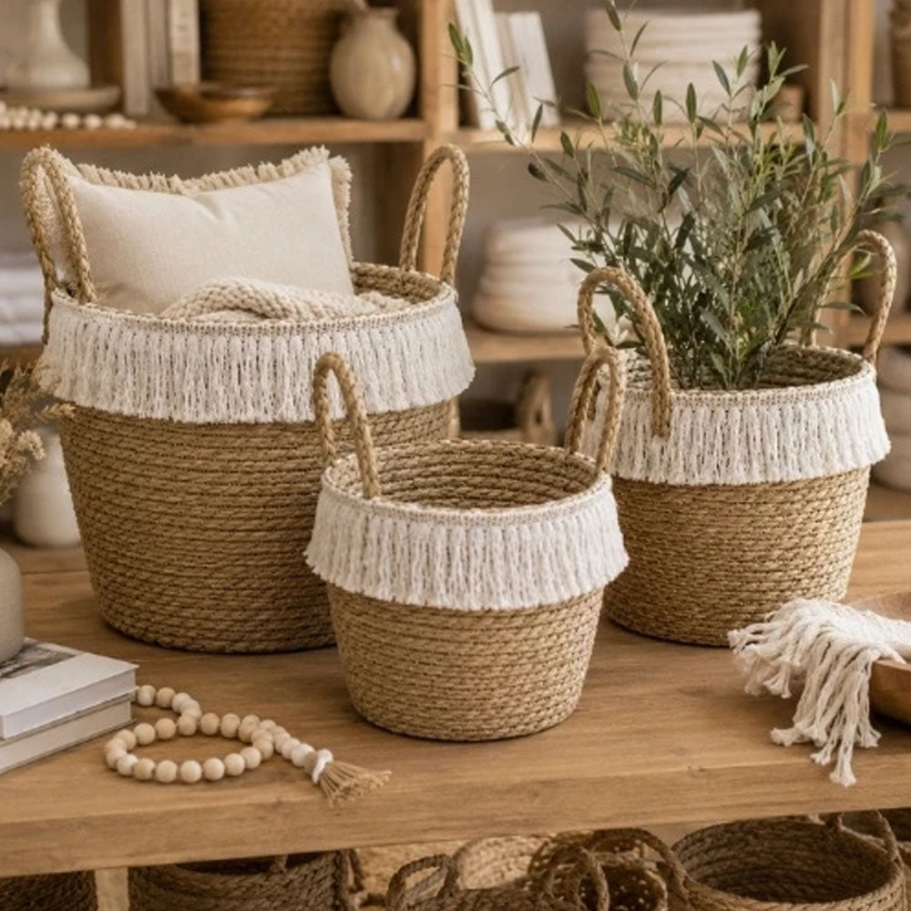 Tasselled Boho Baskets