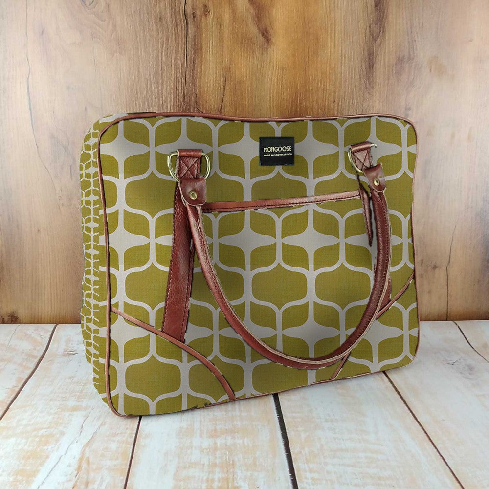 Mongoose Large Day Bag in Graphic Lemon-Natural