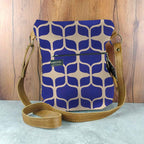 Mongoose Pouch Bag in Graphic Indigo-Natural