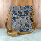 Mongoose Pouch Bag in SugarBush Teal-Natural