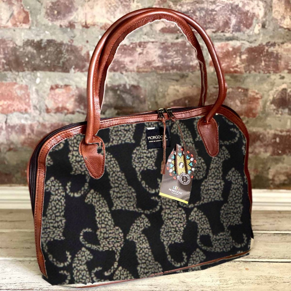 Mongoose Luca Bag in Leopard Natural-Black
